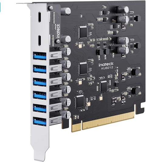 Inateck 6xUSB-A & 2xUSB-C, USB 3.2 Gen 2 PCIe Card